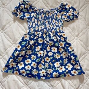 Charming Blue Floral Kids Dress